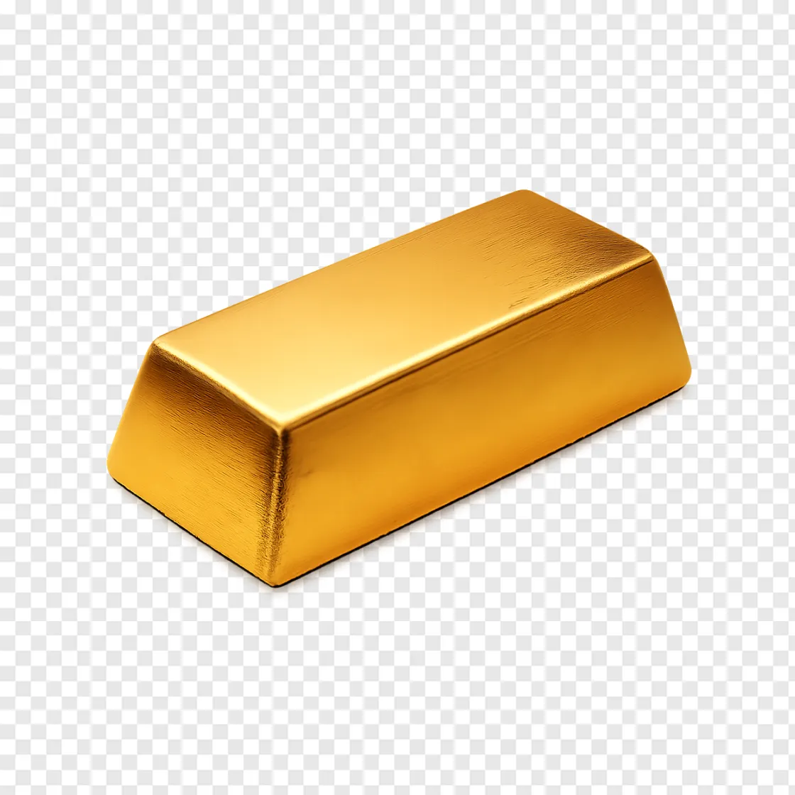 Shiny Gold Bar PNG Image For Financial Designs
