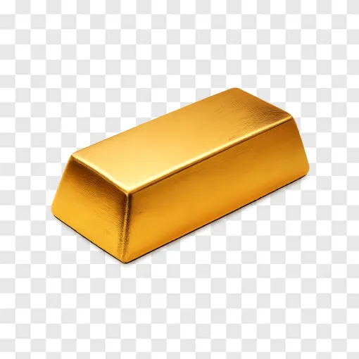 Shiny Gold Bar PNG Image For Financial Designs