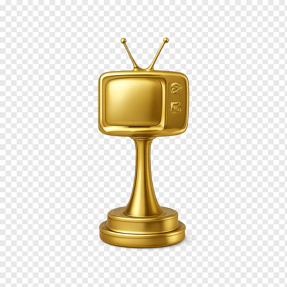 Gold Emmy Award Trophy PNG For Design Projects