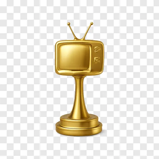 Gold Emmy Award Trophy PNG For Design Projects
