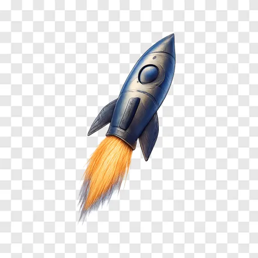 Space Rocket Launch PNG Image With Transparent Background