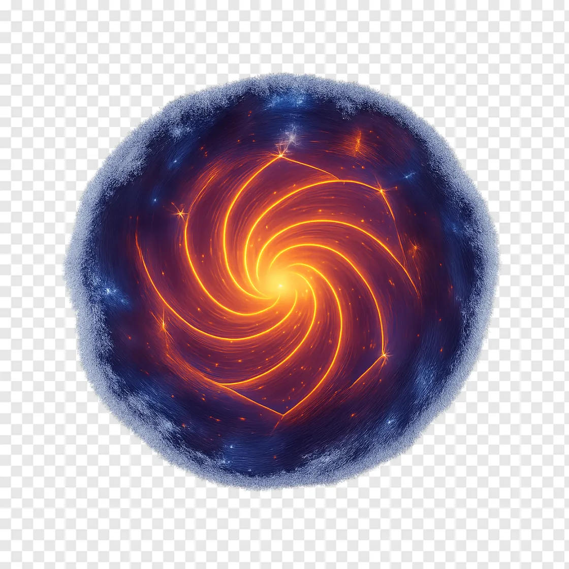 Saturn Storm Vortex PNG Transparent Background