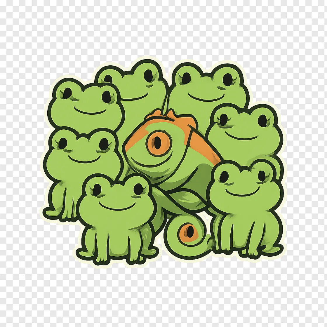 Odd One Out Chameleon PNG