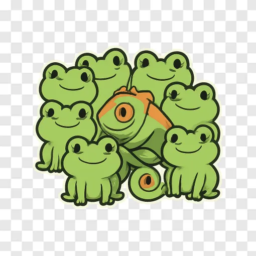 Odd One Out Chameleon PNG