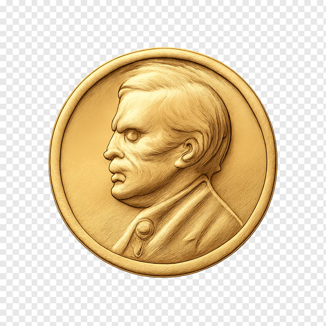 Golden Dollar Coin PNG Image For Financial Designs