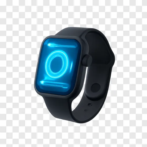 Futuristic Smartwatch PNG Icon For Tech Reviews