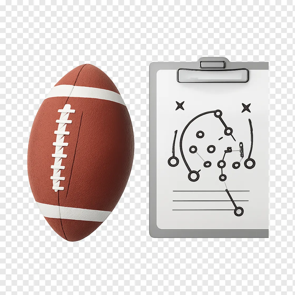 American Football Playbook And Gear PNG