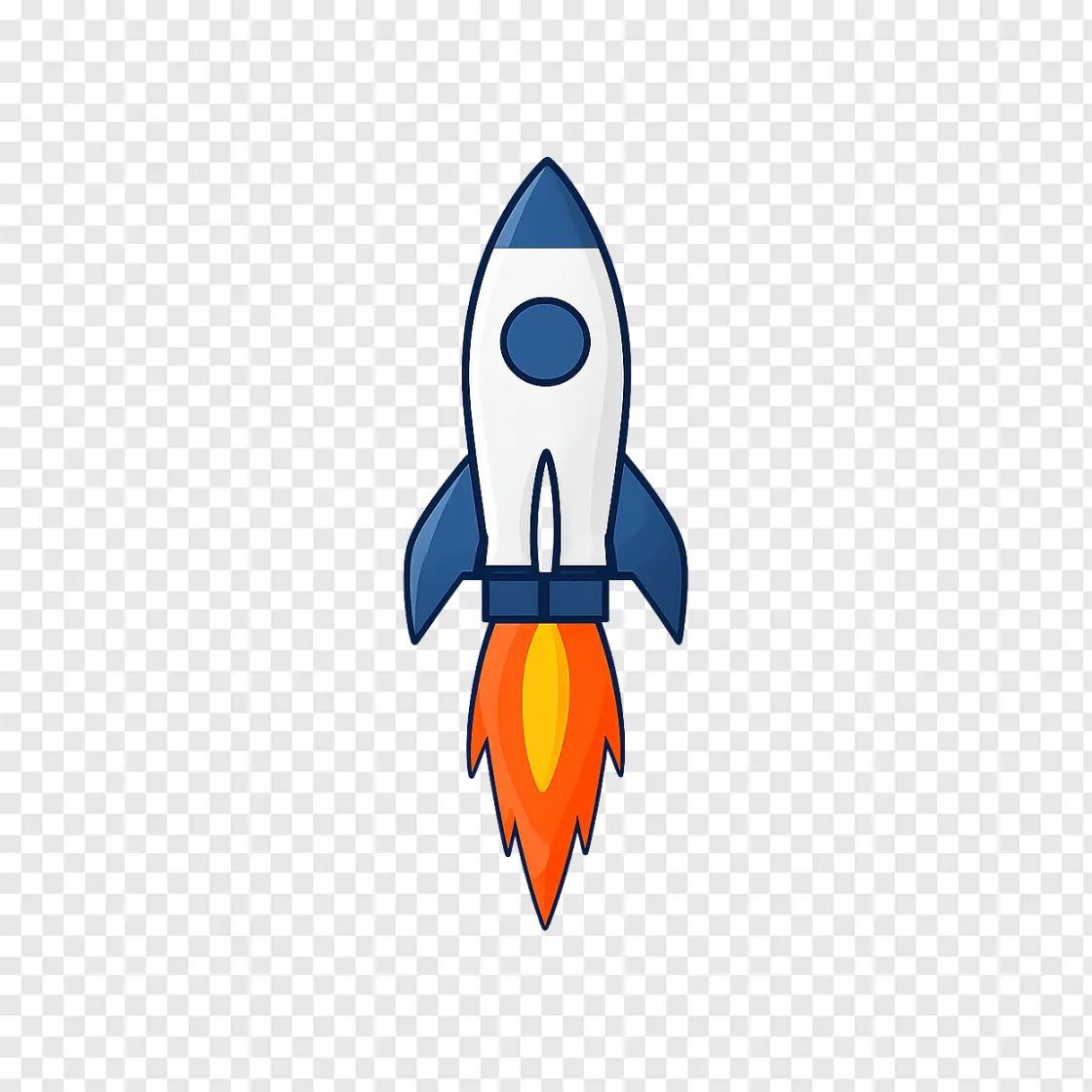 Space Rocket Launch PNG Transparent Image