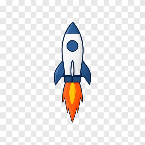 Space Rocket Launch PNG Transparent Image