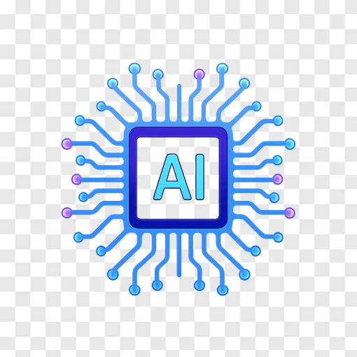 Futuristic AI Processor Chip PNG For Tech Designs
