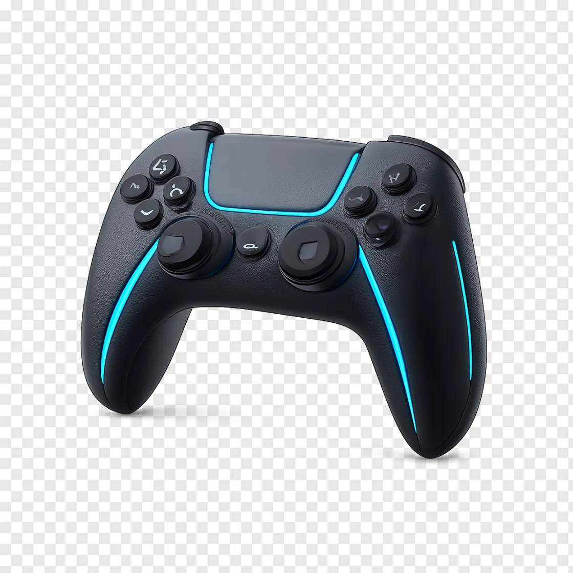 Futuristic Gaming Controller PNG Image
