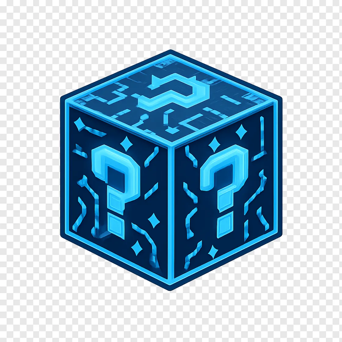 Tech Lucky Block PNG Transparent Icon