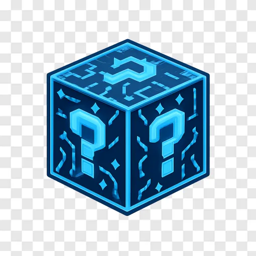 Tech Lucky Block PNG Transparent Icon