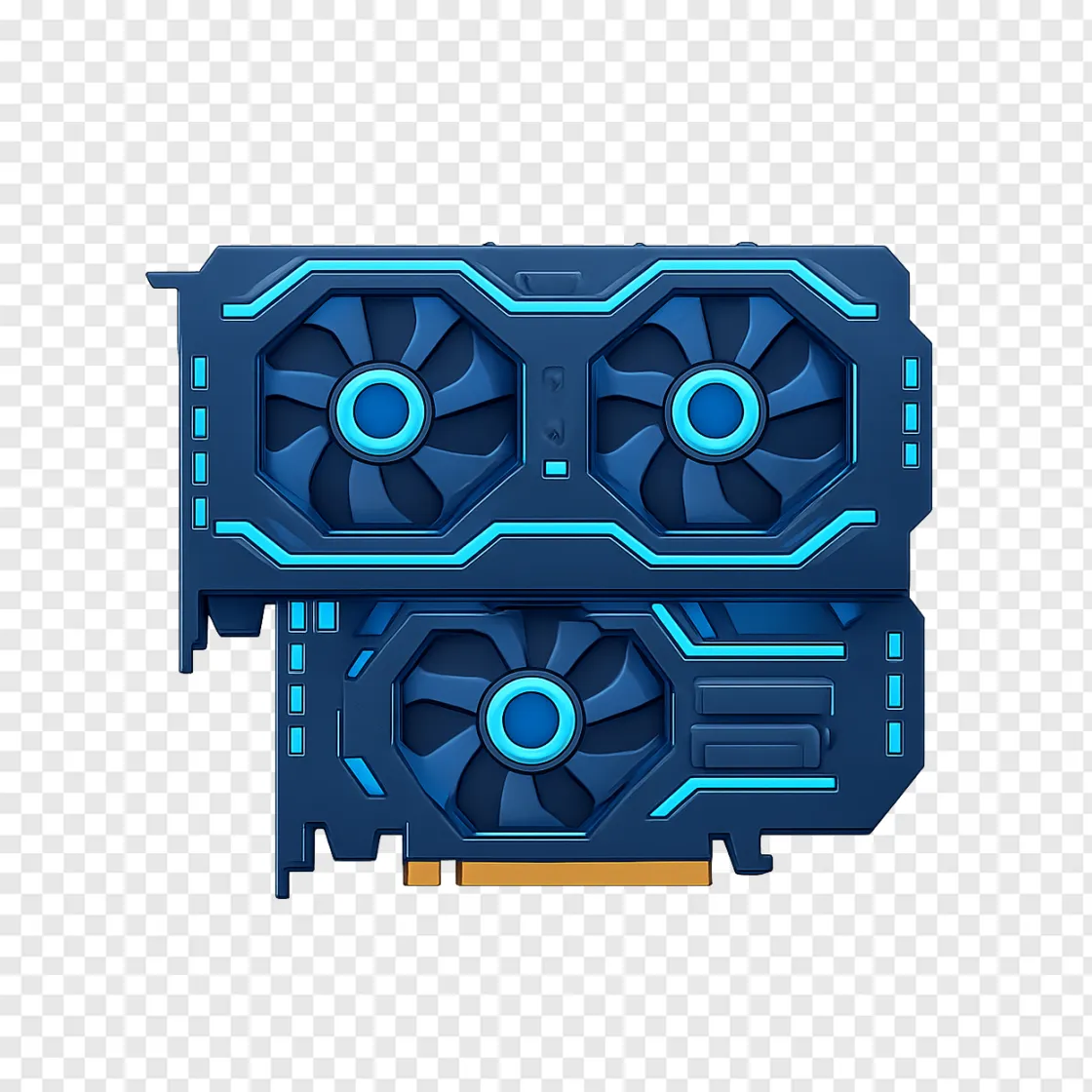 Dual GPU Graphics Card PNG