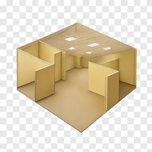 Backrooms Endless Hallway PNG Transparent Image