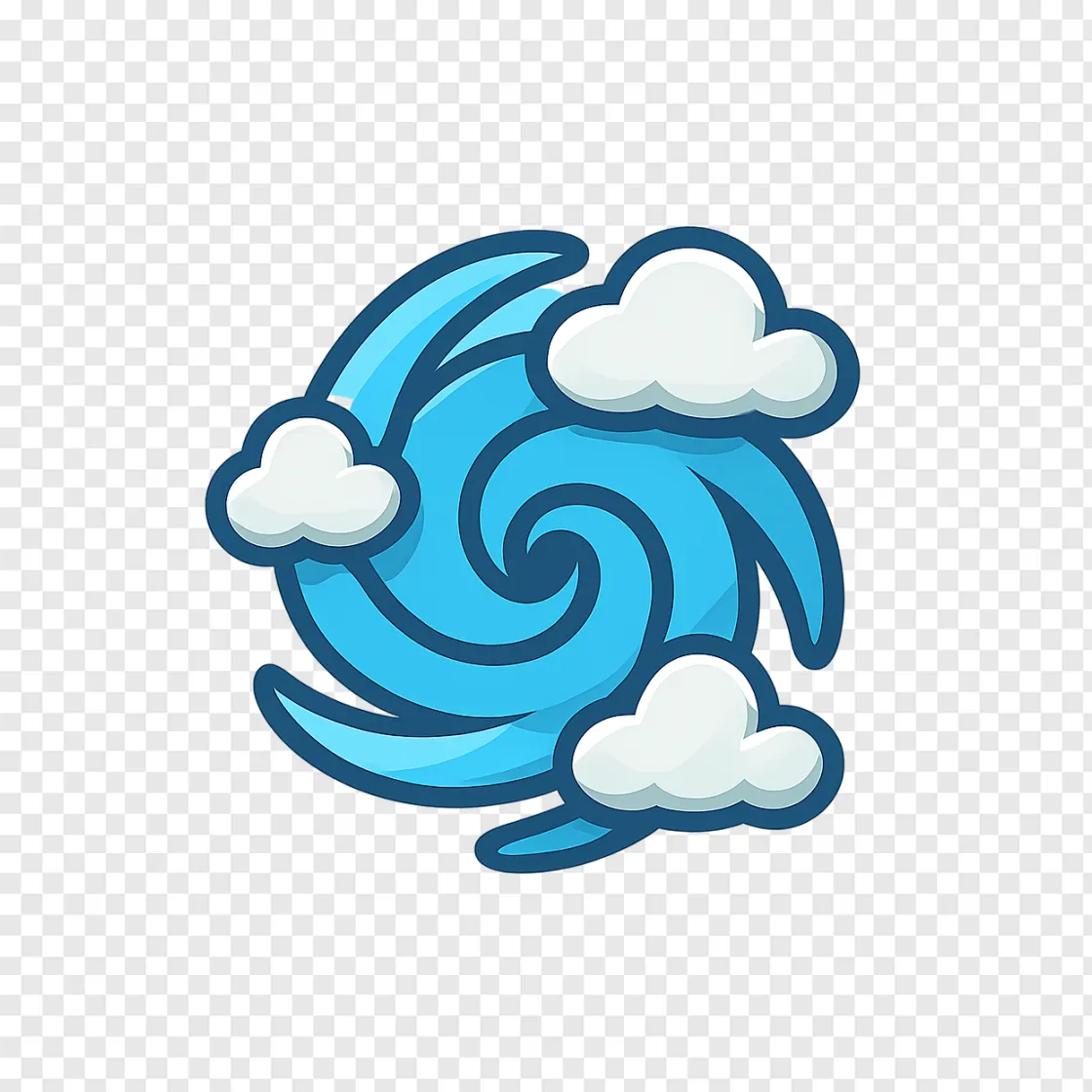 Hurricane Weather Symbol PNG Graphic