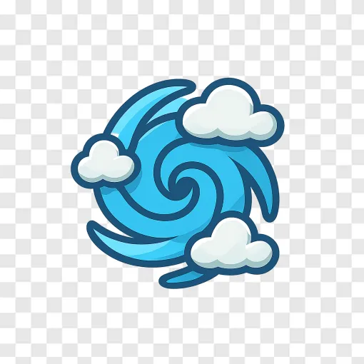 Hurricane Weather Symbol PNG Graphic