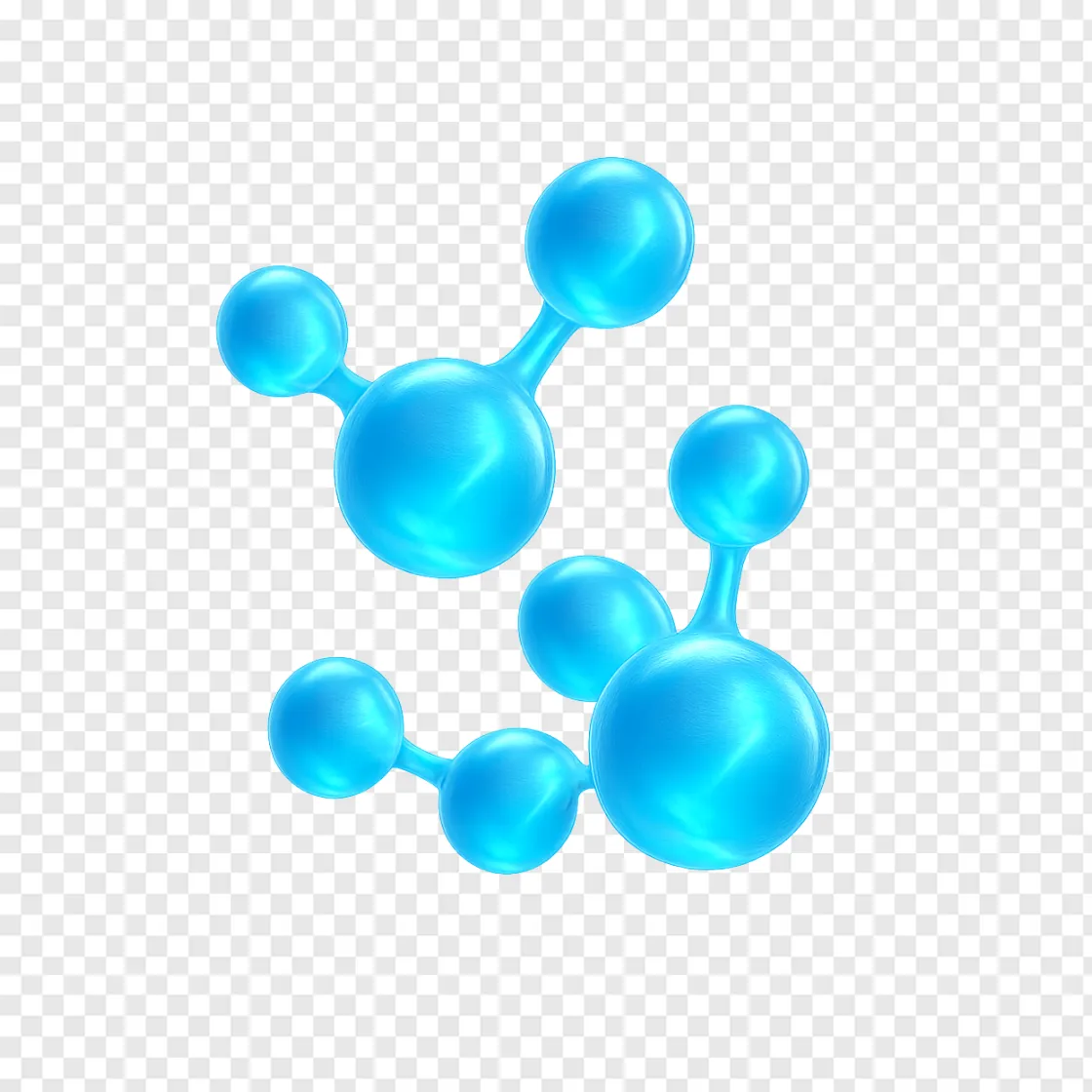 Water Molecule Scientific Structure PNG
