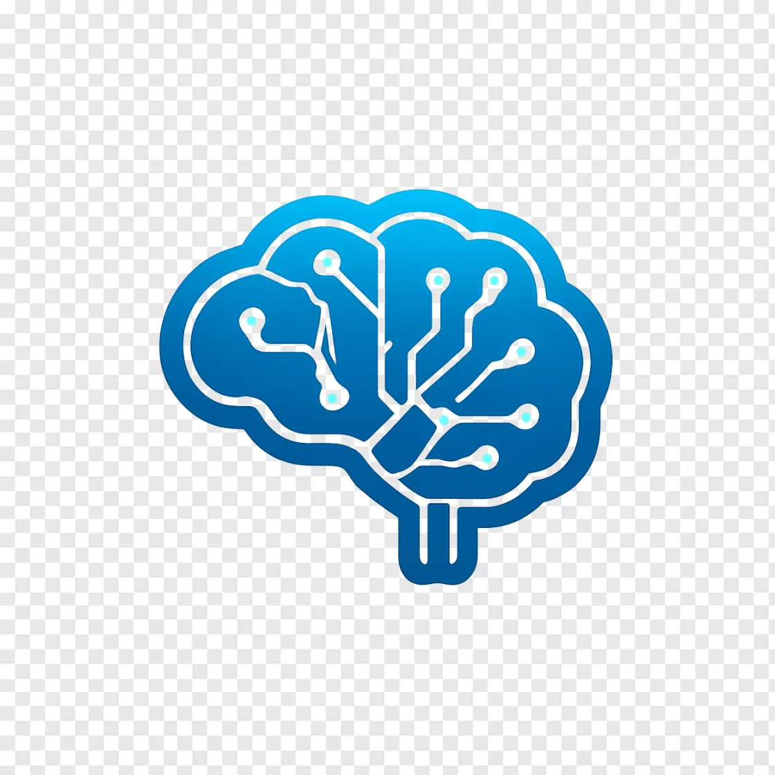 Artificial Intelligence Brain PNG Transparent Background