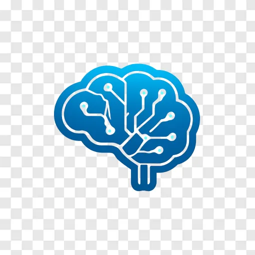Artificial Intelligence Brain PNG Transparent Background