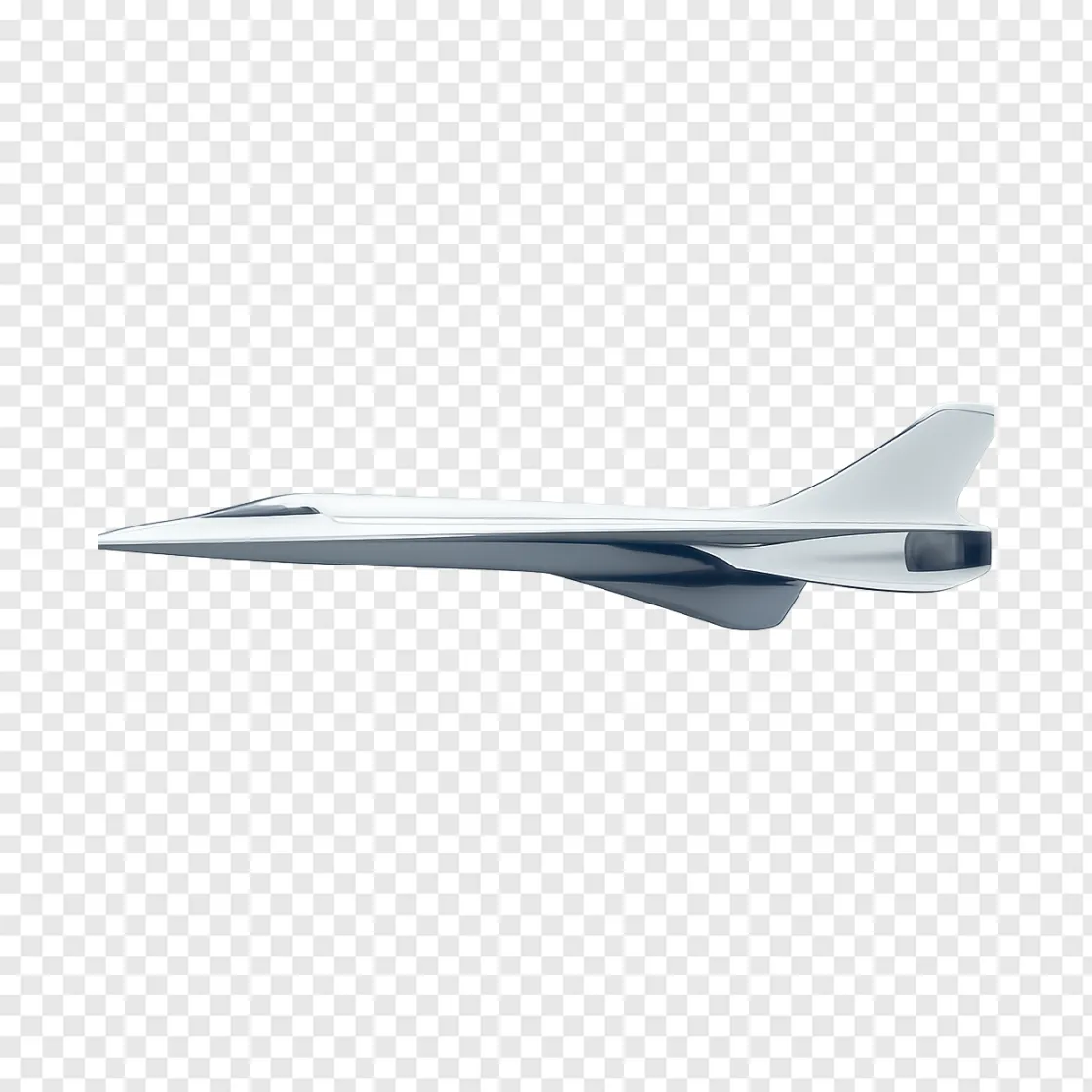 Futuristic Supersonic Jet PNG Transparency