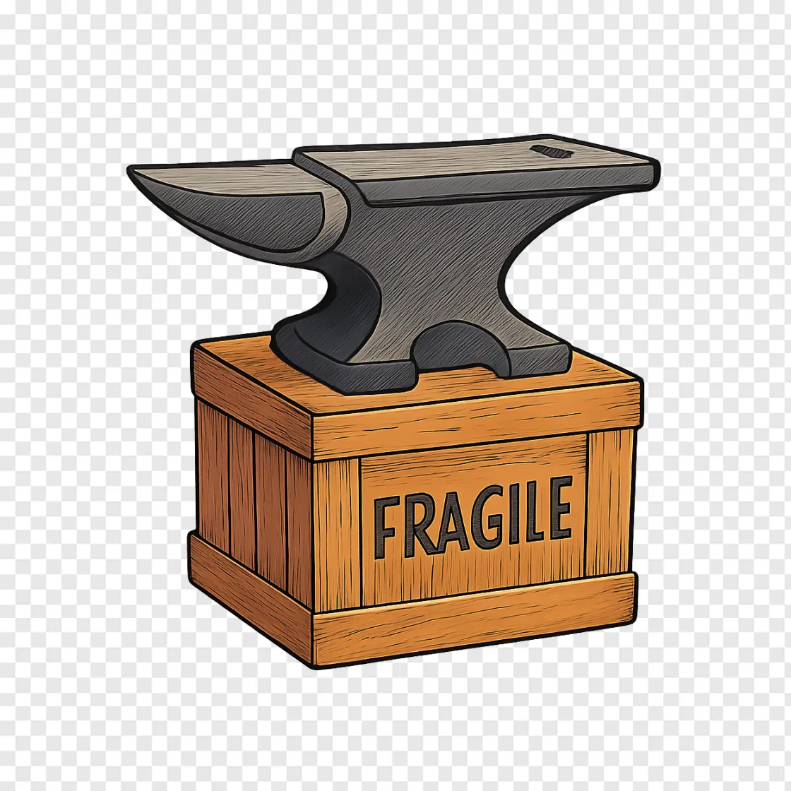 Classic Cartoon Anvil PNG Image