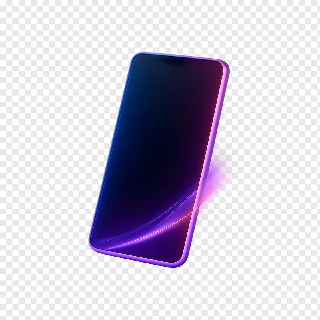 Futuristic Smartphone Mockup Transparent PNG