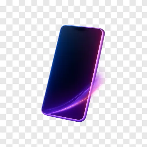 Futuristic Smartphone Mockup Transparent PNG