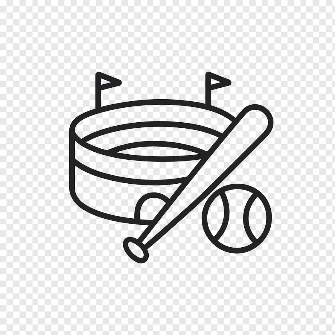 Modern Baseball Stadium PNG Image