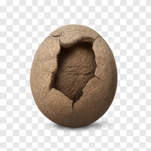 Fossilized Dinosaur Egg PNG Transparent Image