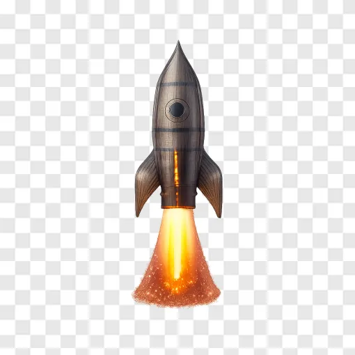 Space Rocket Launch PNG Image For Sci-Fi Designs