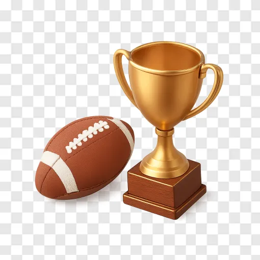 College Football Championship Trophy PNG For Sports Design