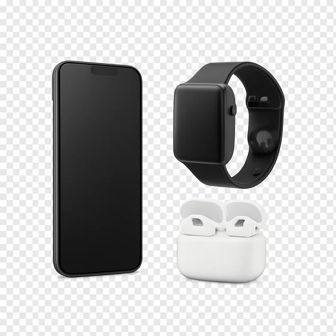 Modern Tech Gadgets PNG Transparent Background