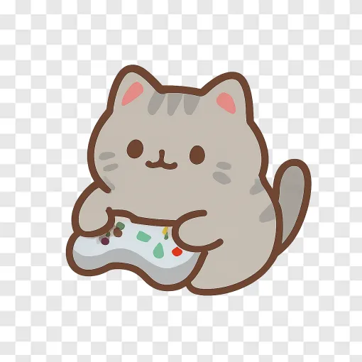 Cute Pusheen Gaming PNG For Free Download