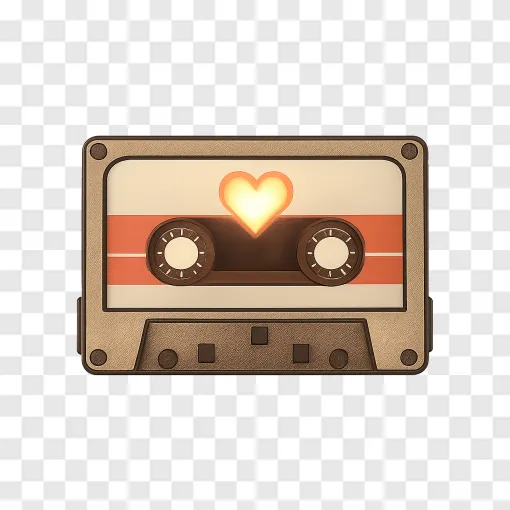 Vintage Cassette Tape PNG Free Download