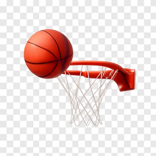 Basketball And Hoop PNG Image For Sports Fans