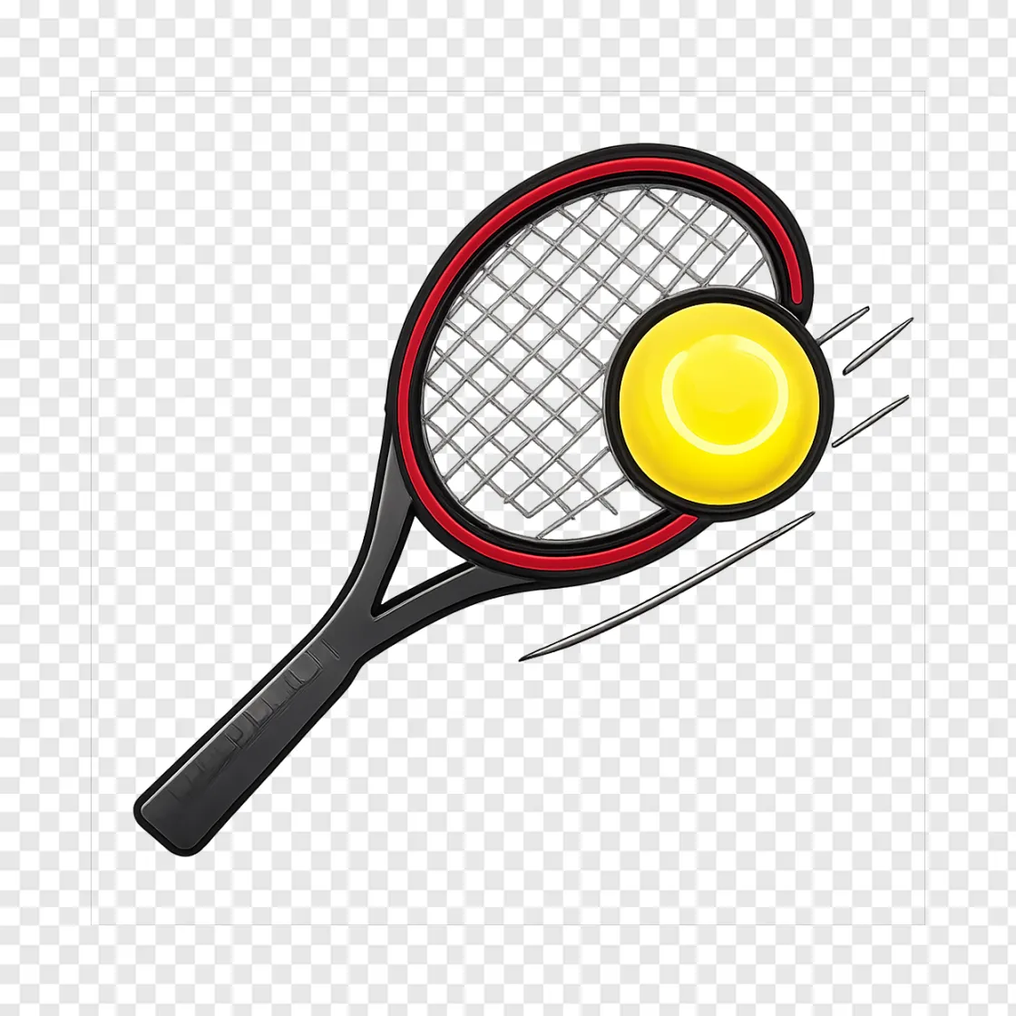 Tennis Ball And Racket PNG For Sports Design