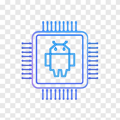 AI Microchip PNG: Futuristic Tech Graphic