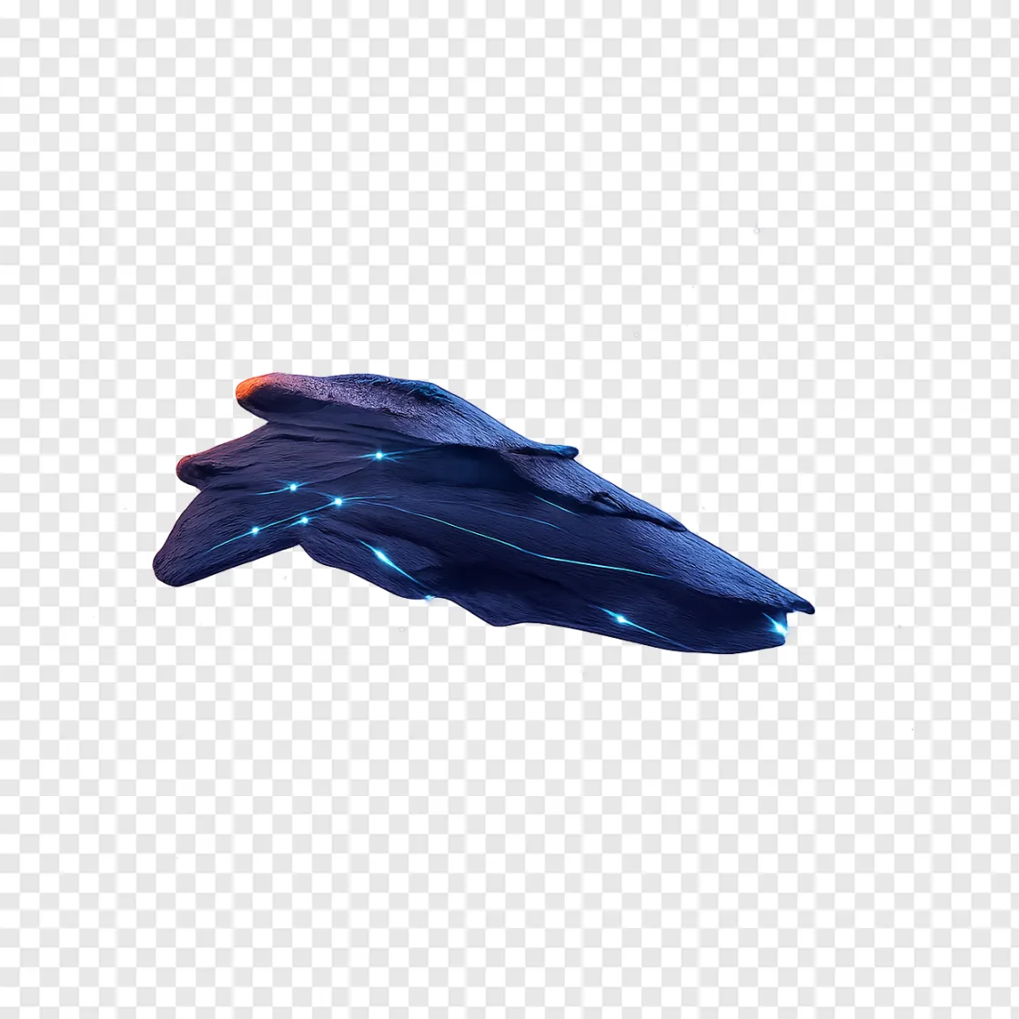 Sci-Fi Spaceship And Nebula PNG