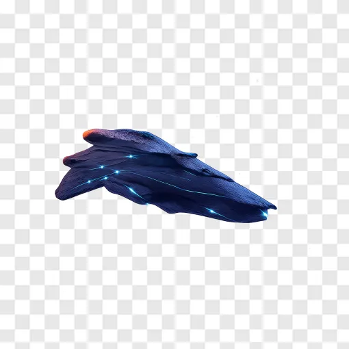 Sci-Fi Spaceship And Nebula PNG