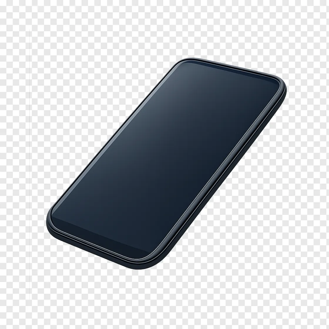 Bending Smartphone PNG Image For Tech Designs
