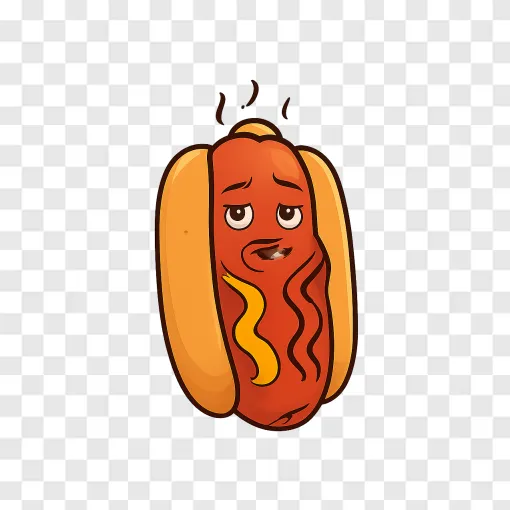 Funny Hotdog PNG Transparent Image