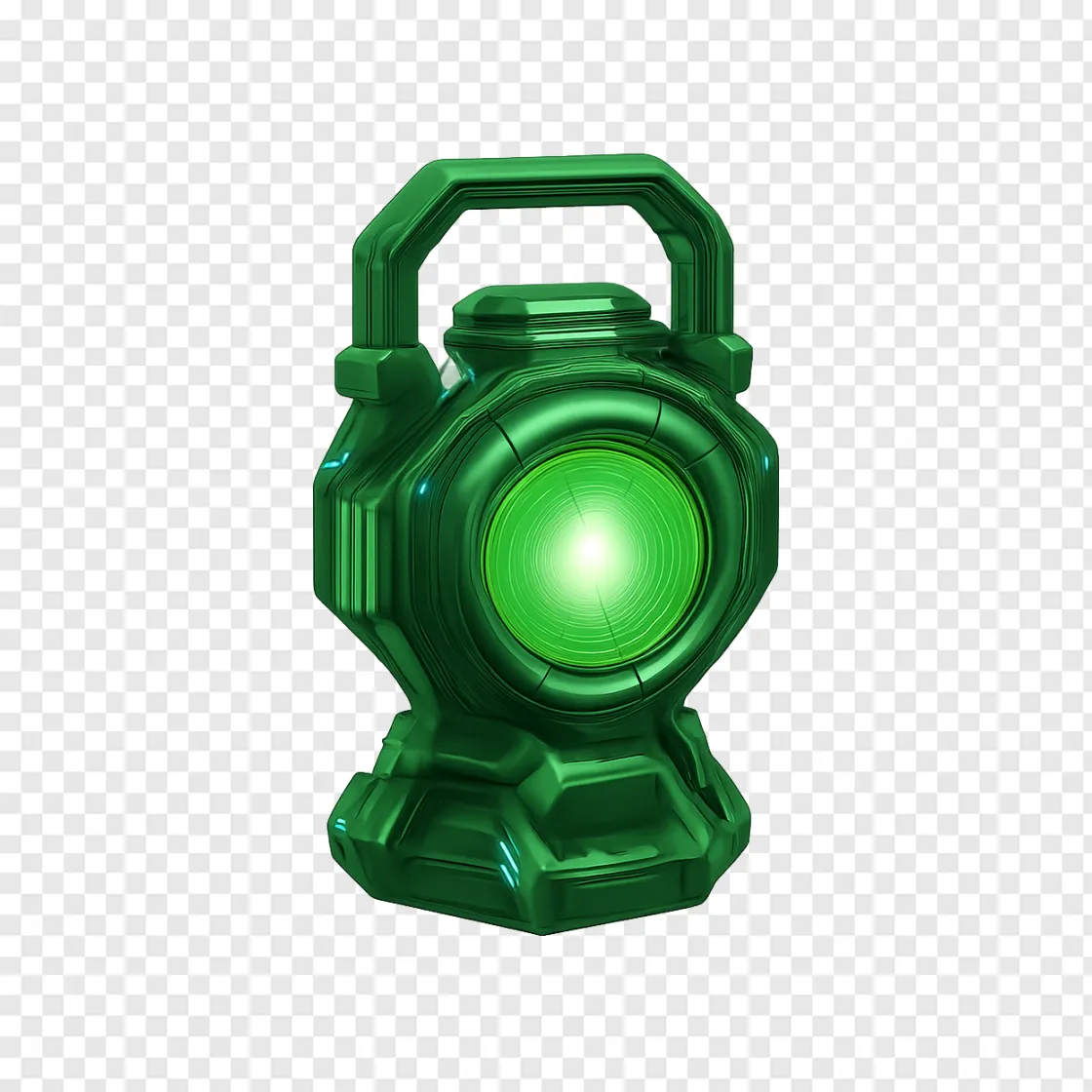 Glowing Green Power Lantern PNG