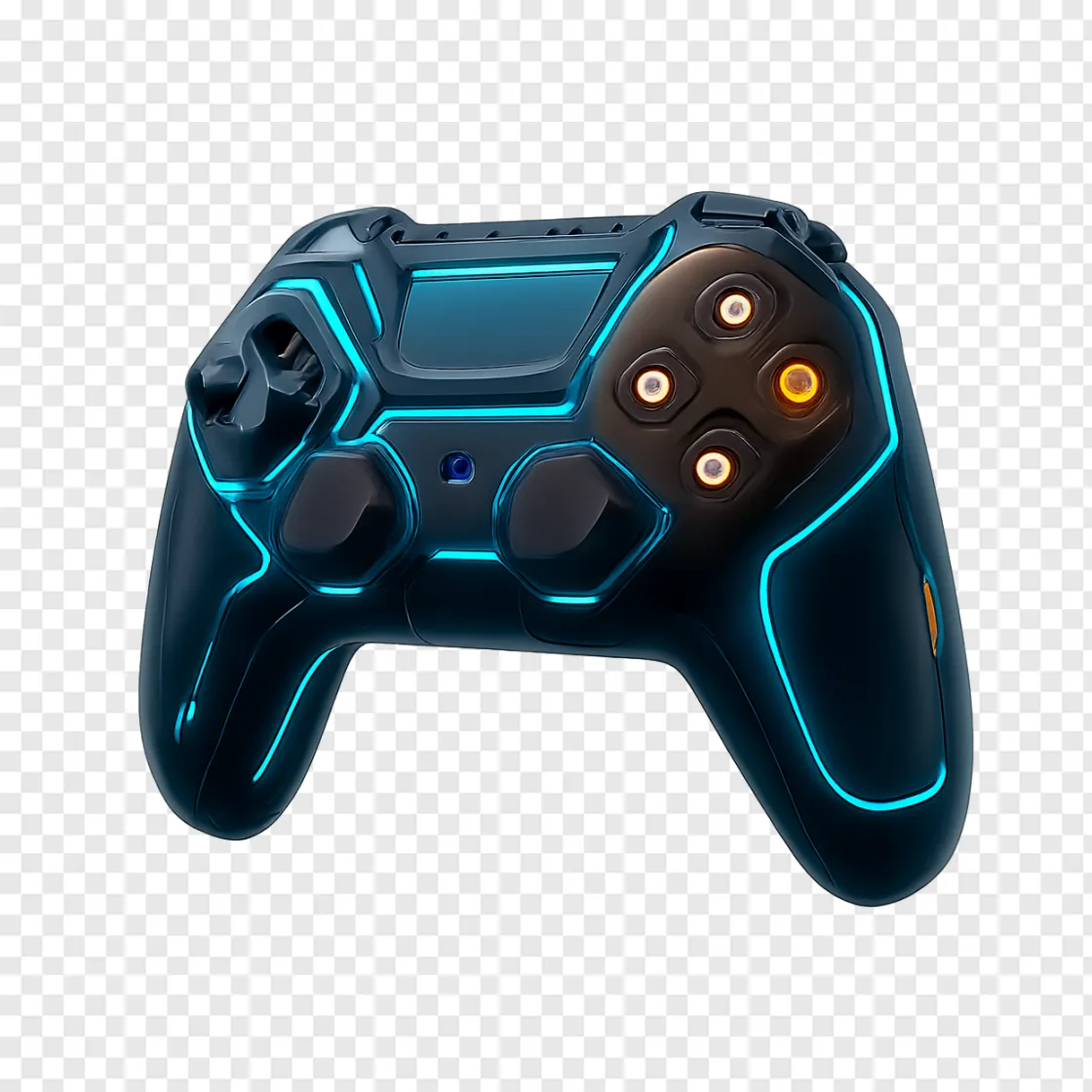 Futuristic Gaming Controller PNG Image For Content Creators