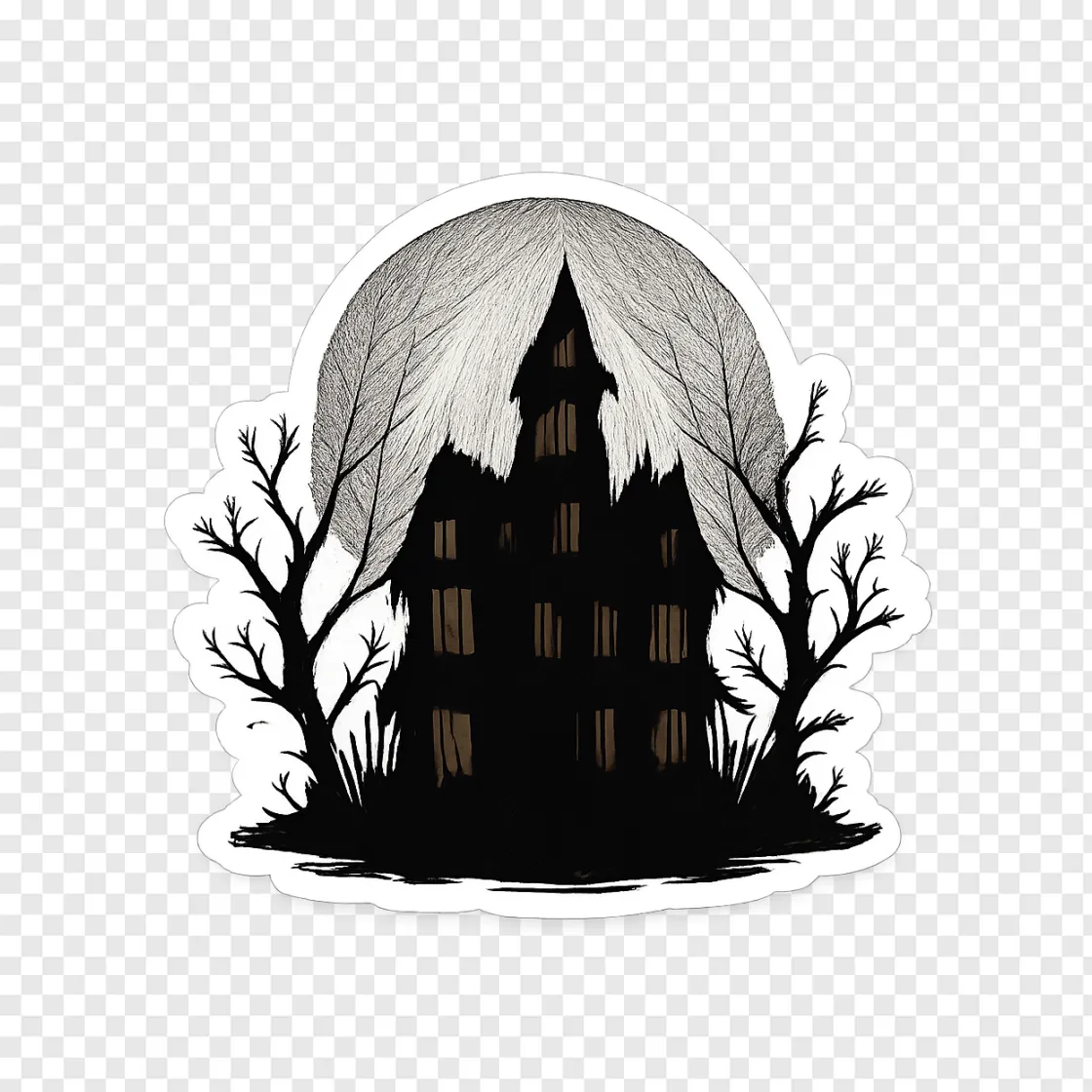 Haunted House Horror PNG Transparent Image