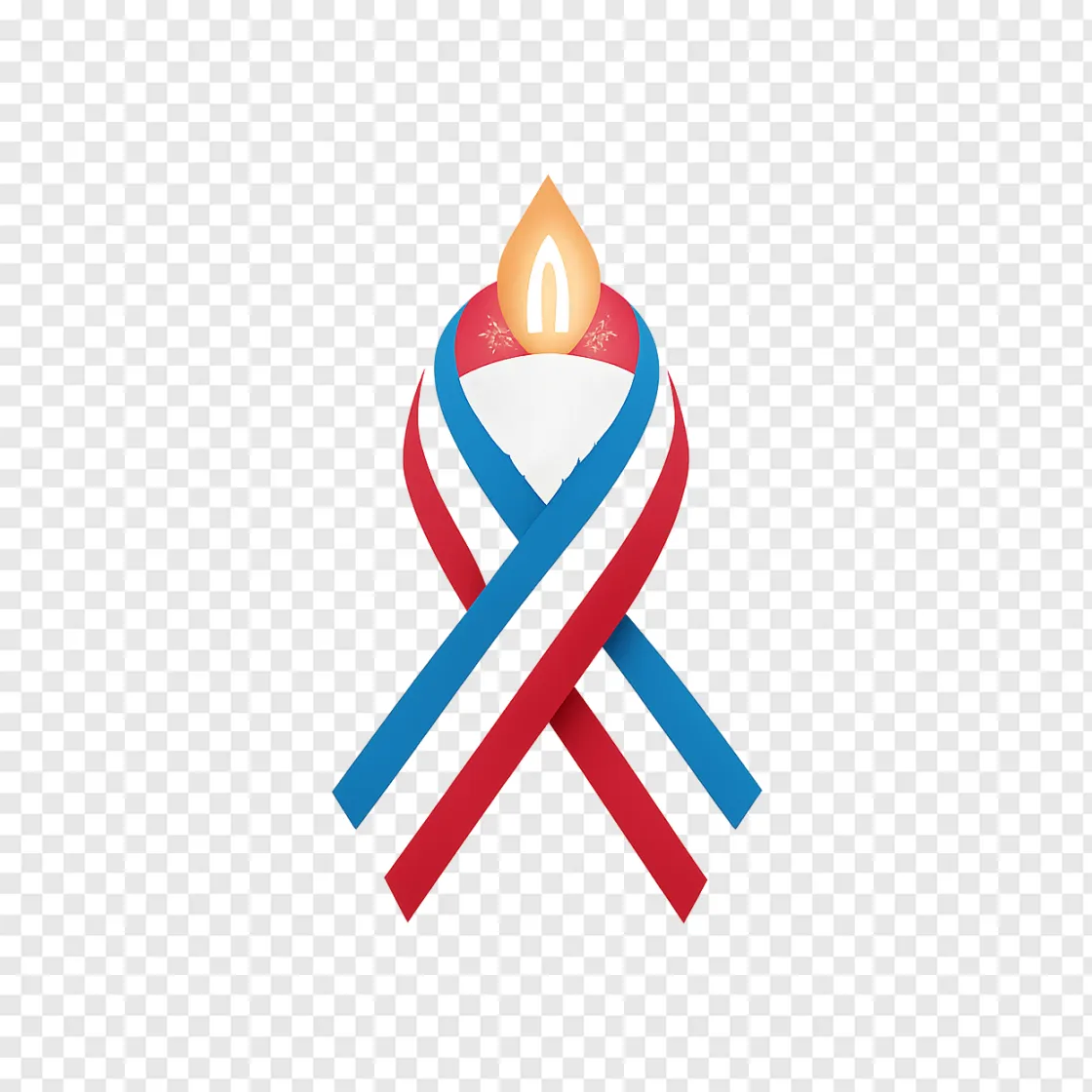 9/11 Memorial Ribbon PNG Transparent Background