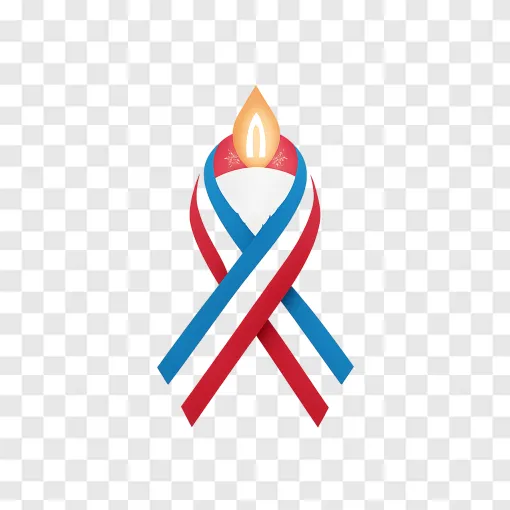 9/11 Memorial Ribbon PNG Transparent Background