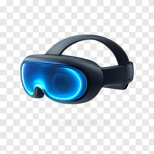 Futuristic VR Headset PNG Transparent Image