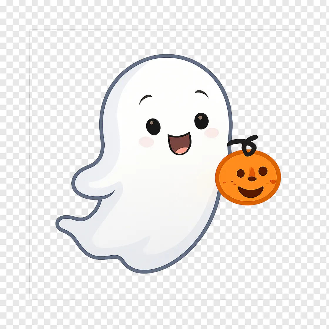 Cute Ghost PNG Image For Halloween Designs