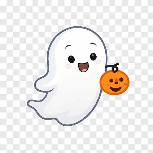 Cute Ghost PNG Image For Halloween Designs